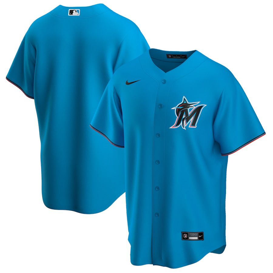 Mens Miami Marlins Nike Blue Alternate Replica Team MLB Jerseys->baltimore orioles->MLB Jersey